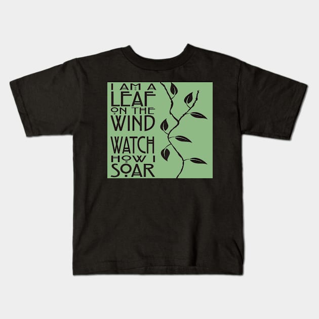 Leaf on the Wind Kids T-Shirt by Dean_Stahl